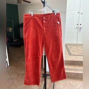Tribal Corduroy Pants Size 12 | Rust Orange Straight Leg Fall Pants
